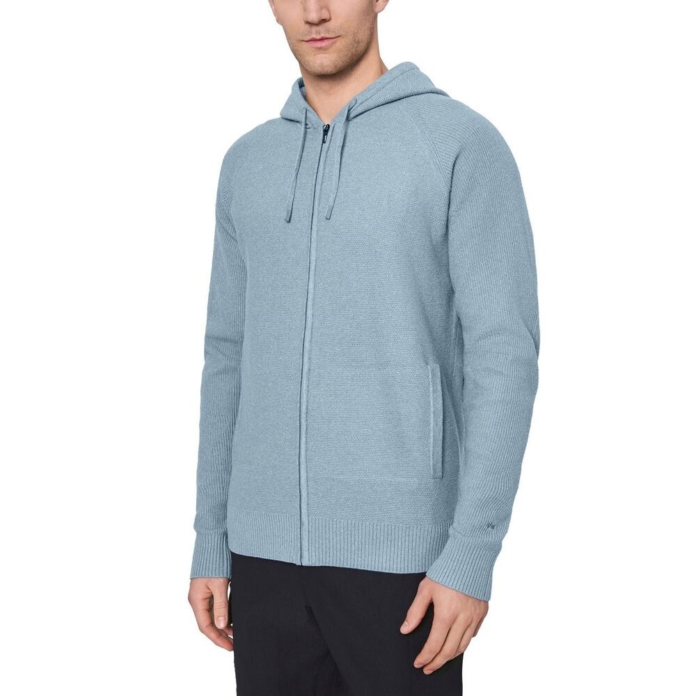 Modern Ambition Men's MD Blue Full Zip Hooded Sweater Athleisure Casual HR9-5